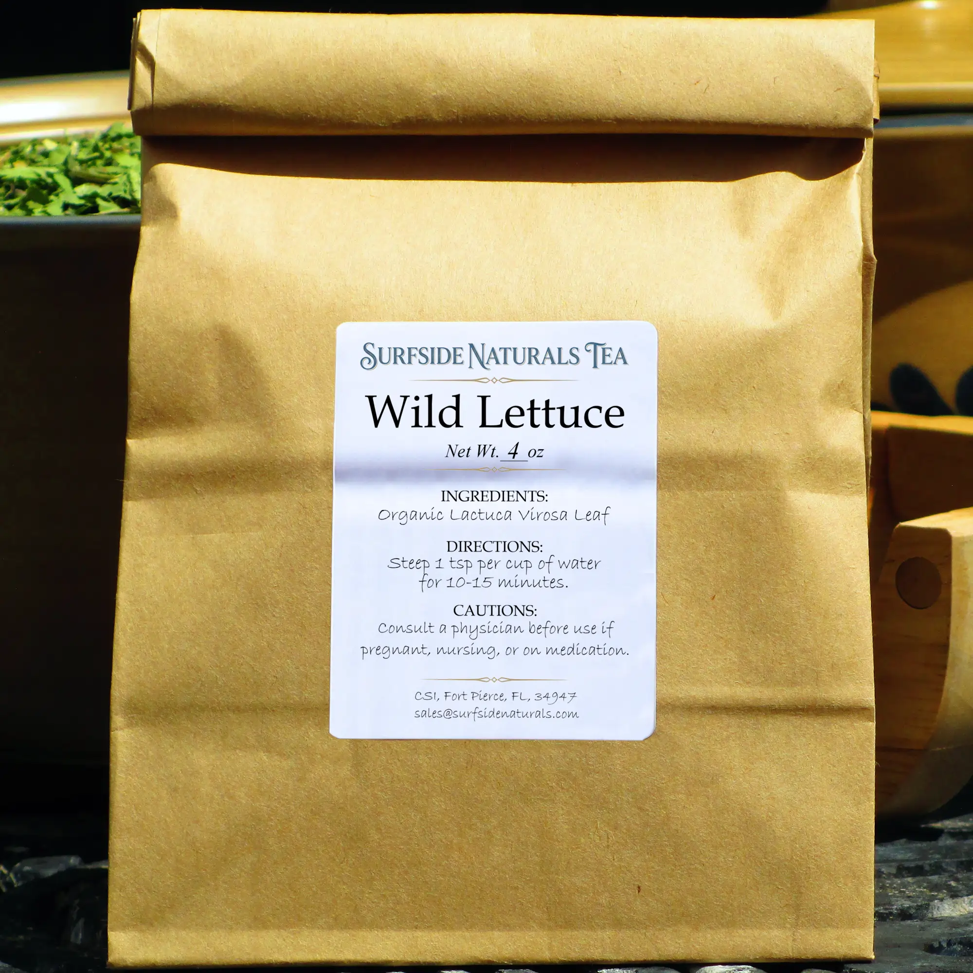 Wild lettuce tea 4oz package